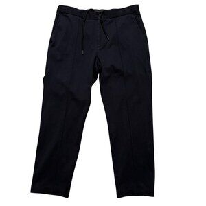 Vince Pants Mens Size 33 Trouser Ponte Drawstring Navy Blue